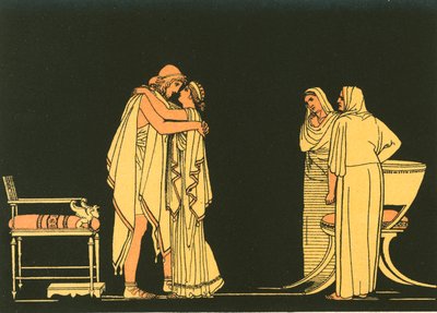 Das Treffen von Odysseus und Penelope von John Flaxman